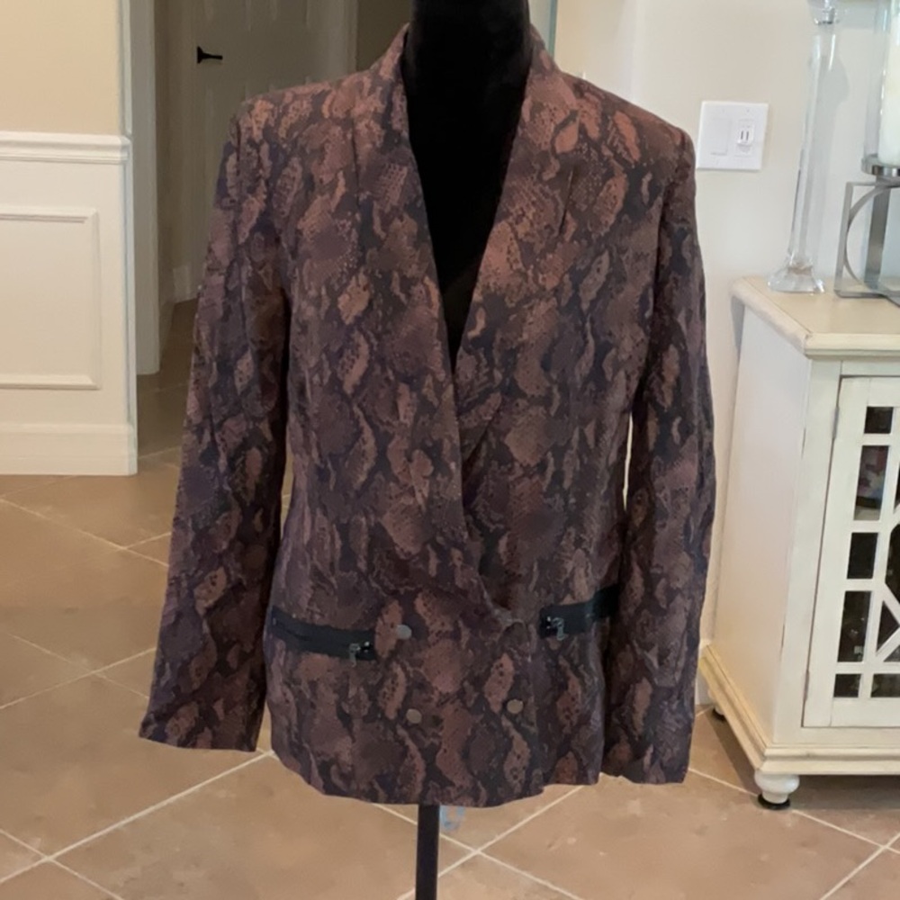 PAIGE Karissa blazer, brown/black, size small